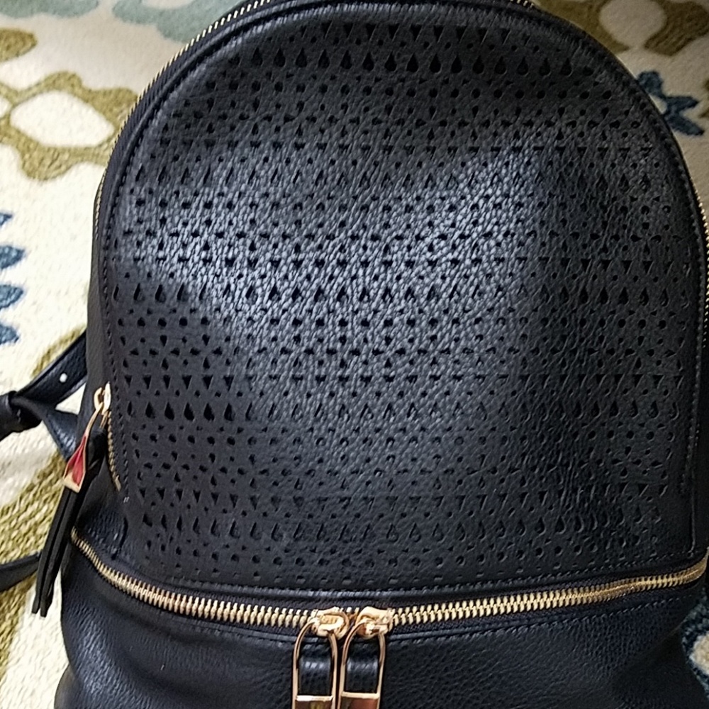 Urban Expressions Black Latice Backpack Handbag